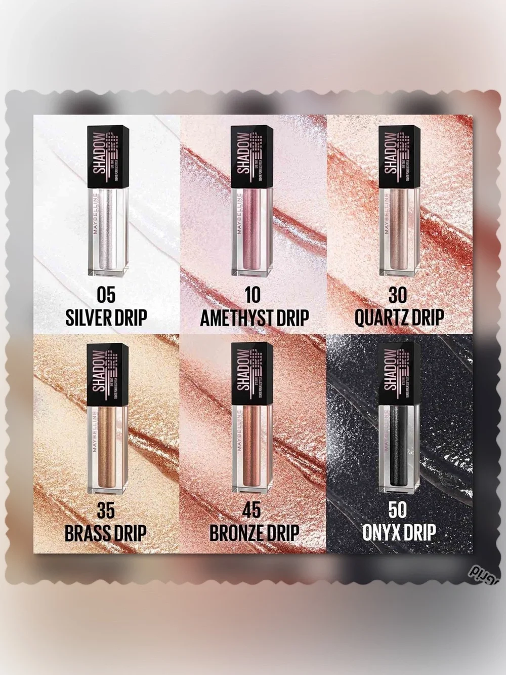 Maybelline (6) pc SHADOW DRIP EYE TINT SHIMMER LIQUID EYESHADOW